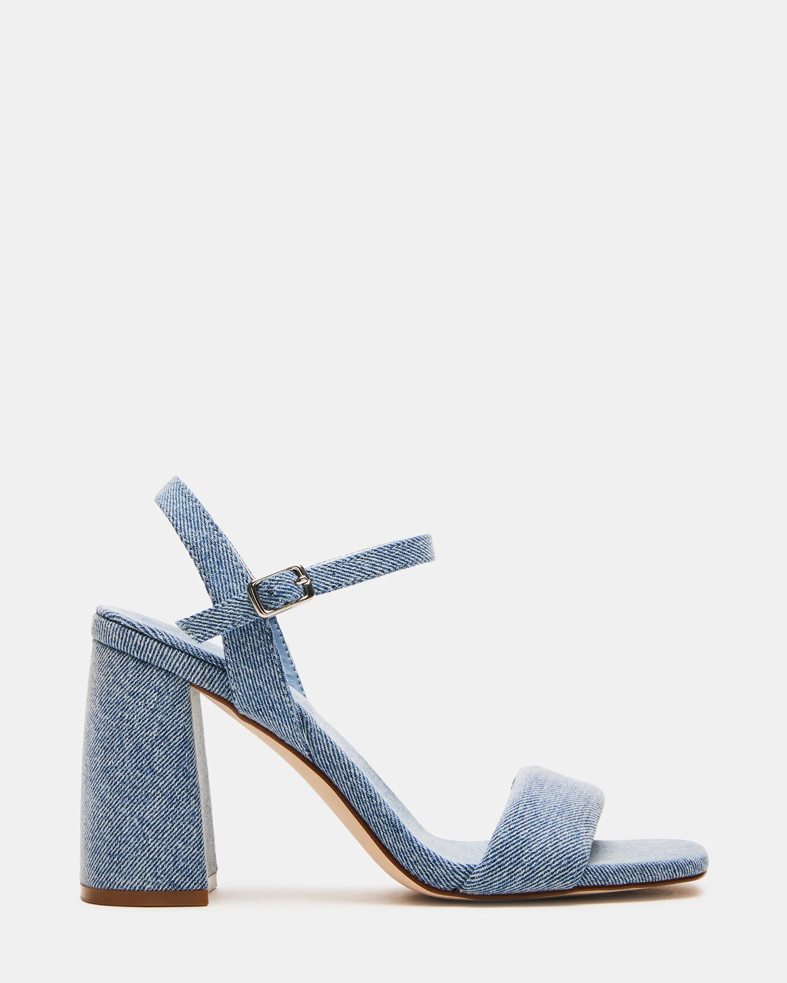 Steve Madden Women's Mareena Block Heels - Denim Fabric - Size 5.5 - Synthetic | Steve Madden (US)