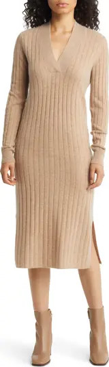 Long Sleeve Cashmere Midi Sweater Dress | Nordstrom
