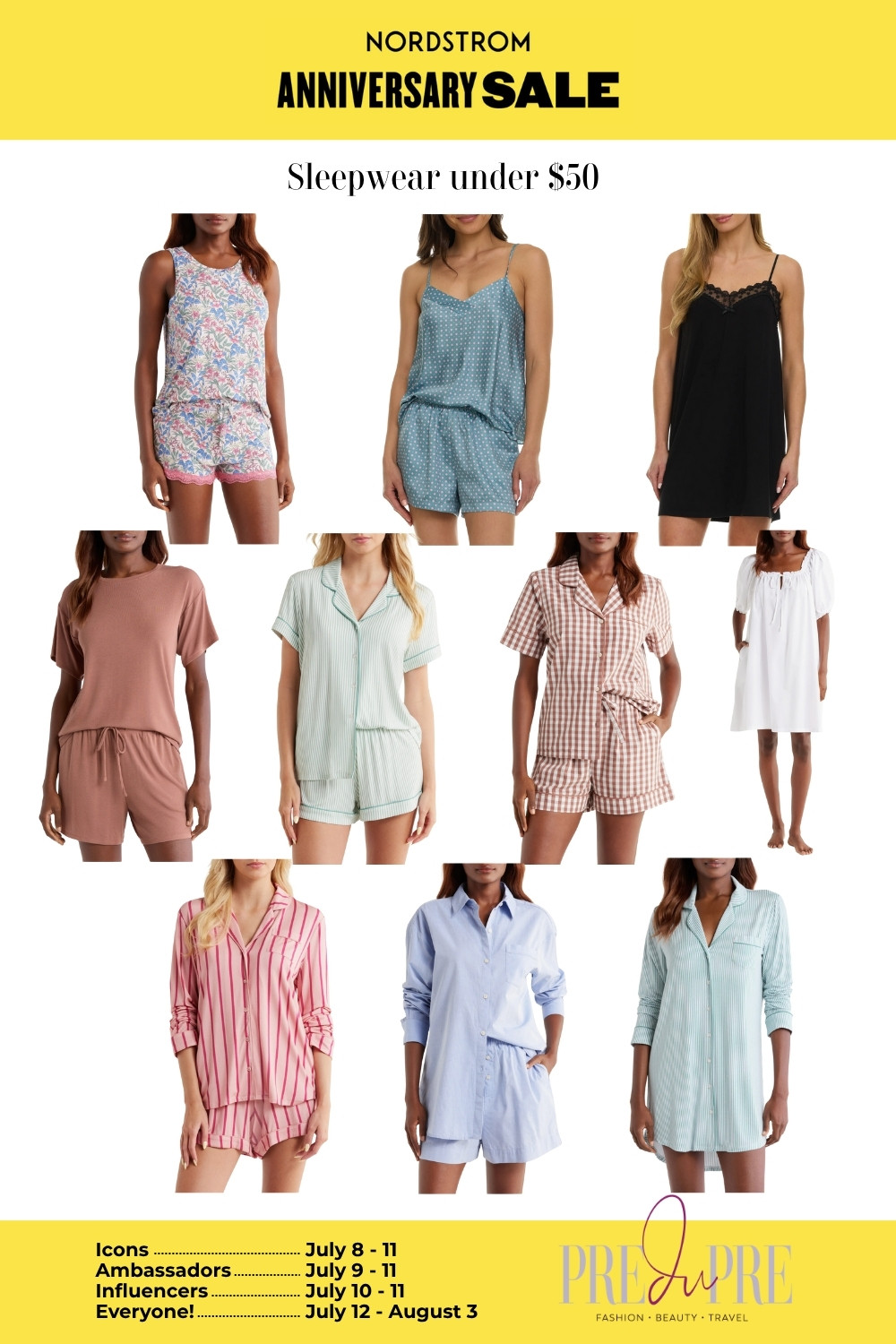 The comfiest sleepwear sets under $50 are here, just in time for the Nordstrom Anniversary Sale. From cooling cotton to romantic lace, these pajama picks are dreamy deals worth stocking up on.
#sleepwearstyle #ltkunder50 #nordstromanniversarysale #sleepwearfavorites #cozypajamas #nordstromfinds #ltknsale 

 #LTKSaleAlert #LTKFindsUnder50