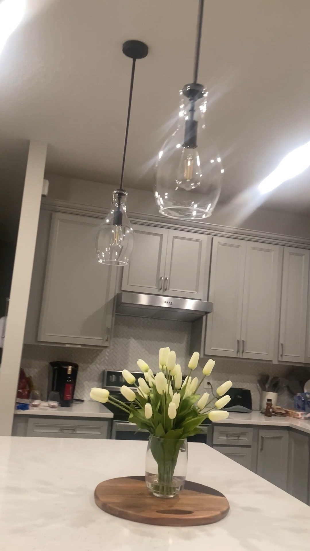Who else believes the right lighting completely transforms your kitchen vibe?  These sleek over-the-counter light fixtures instantly make your space feel warm, modern, and oh-so-inviting!  #ltkhomedecor

#LTKStyleTip #LTKHome