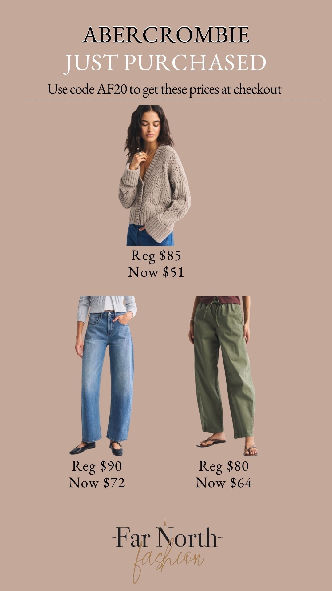 Use code AF20 for an addit’l 20% off in the app. I ordered an XL in the cardi, a L in the pants, and a 33R in the jeans


#LTKSaleAlert #LTKOver40 #LTKMidsize