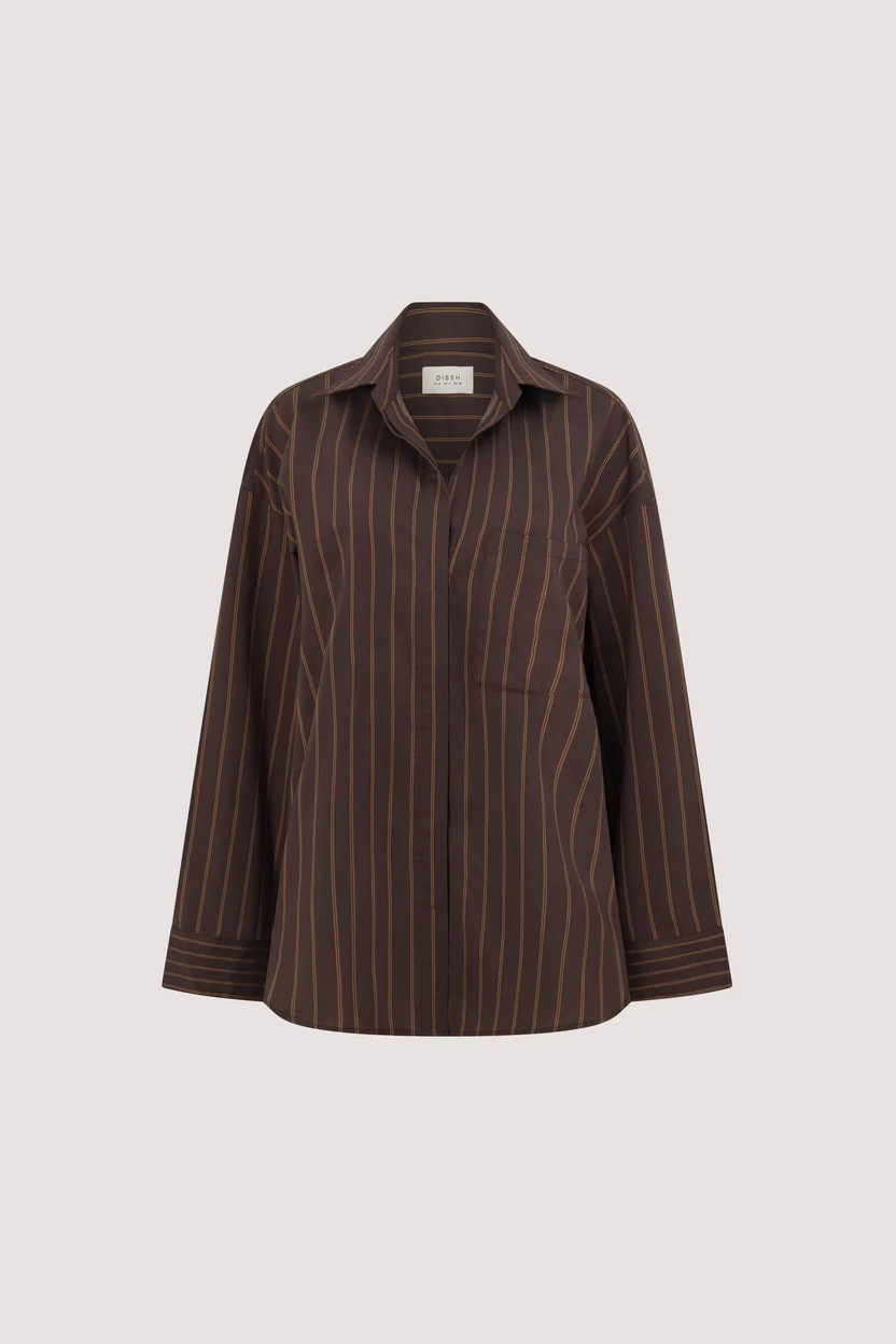 FABLE CHOC SILK BLEND SHIRT | DISSH