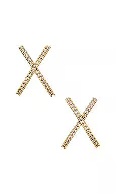 SHASHI Kris Kros Pave Earrings in Gold from Revolve.com | Revolve Clothing (Global)