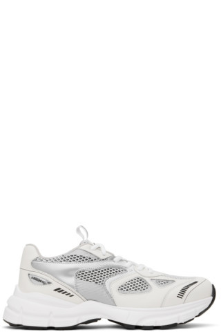 White & Silver Marathon Runner Sneakers | SSENSE