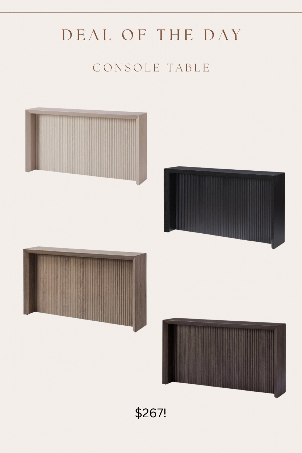 Brand new console!! 😍😍This is a beauty
I've never seen a console like this with a fluted back!! Looks so high end

#LTKsalealert #LTKhome