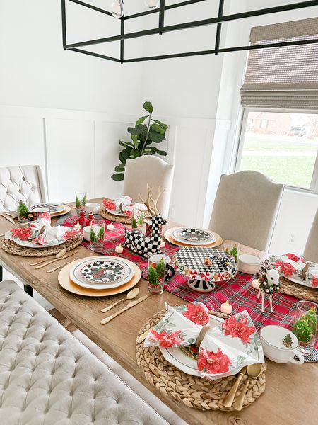Mackenzie Childs table setting. Christmas table. Christmas tablescape. Christmas table decor 

#LTKstyletip #LTKSeasonal #LTKHoliday