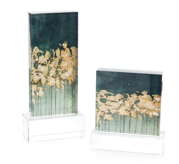Set of Two Gold over Teal | Greene & Co Interiors