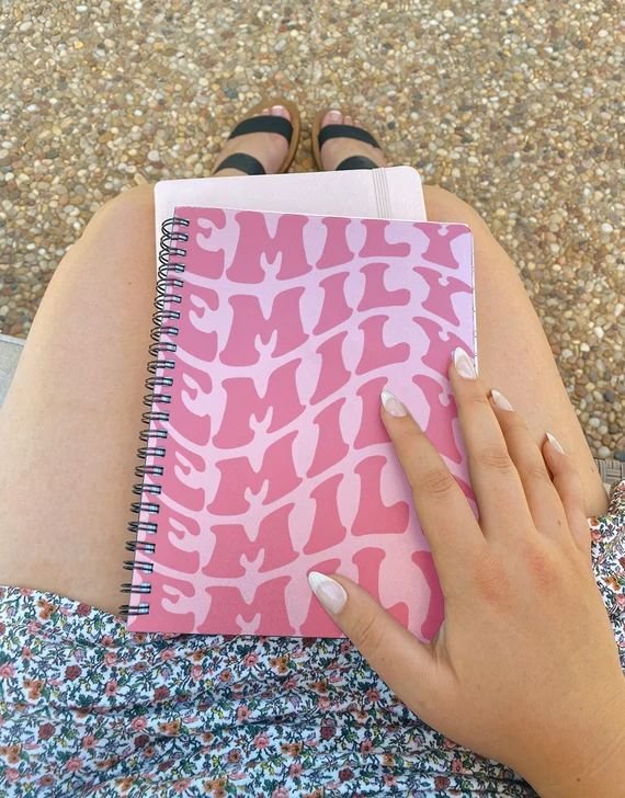 Personalized Notebook Retro 6x8 Spiral Notebook Trendy - Etsy | Etsy (US)