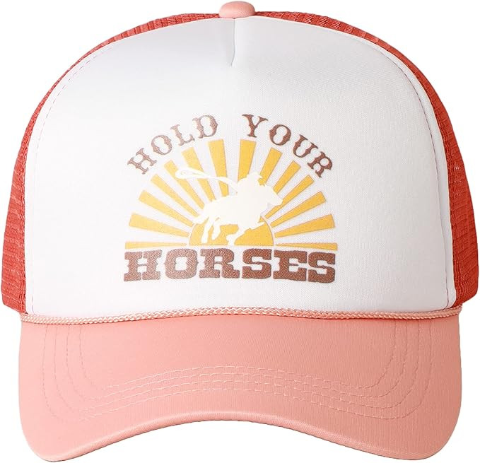 MIRMARU Retro Foam Mesh Trucker hat Trendy Design Summer Baseball Cap for Womens | Amazon (US)