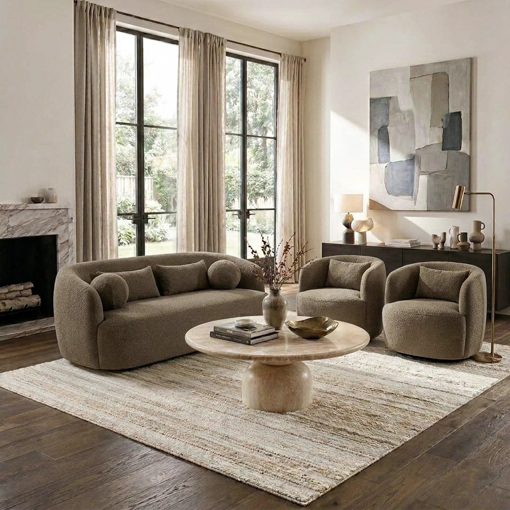 Cherity 3 - Piece Boucle Living Room Set | Wayfair North America