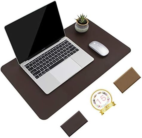 YSAGi Non-Slip Leather Desk Pad, Waterproof Laptop Computer Desk Keyboard Mat, Table Protector Bl... | Amazon (US)