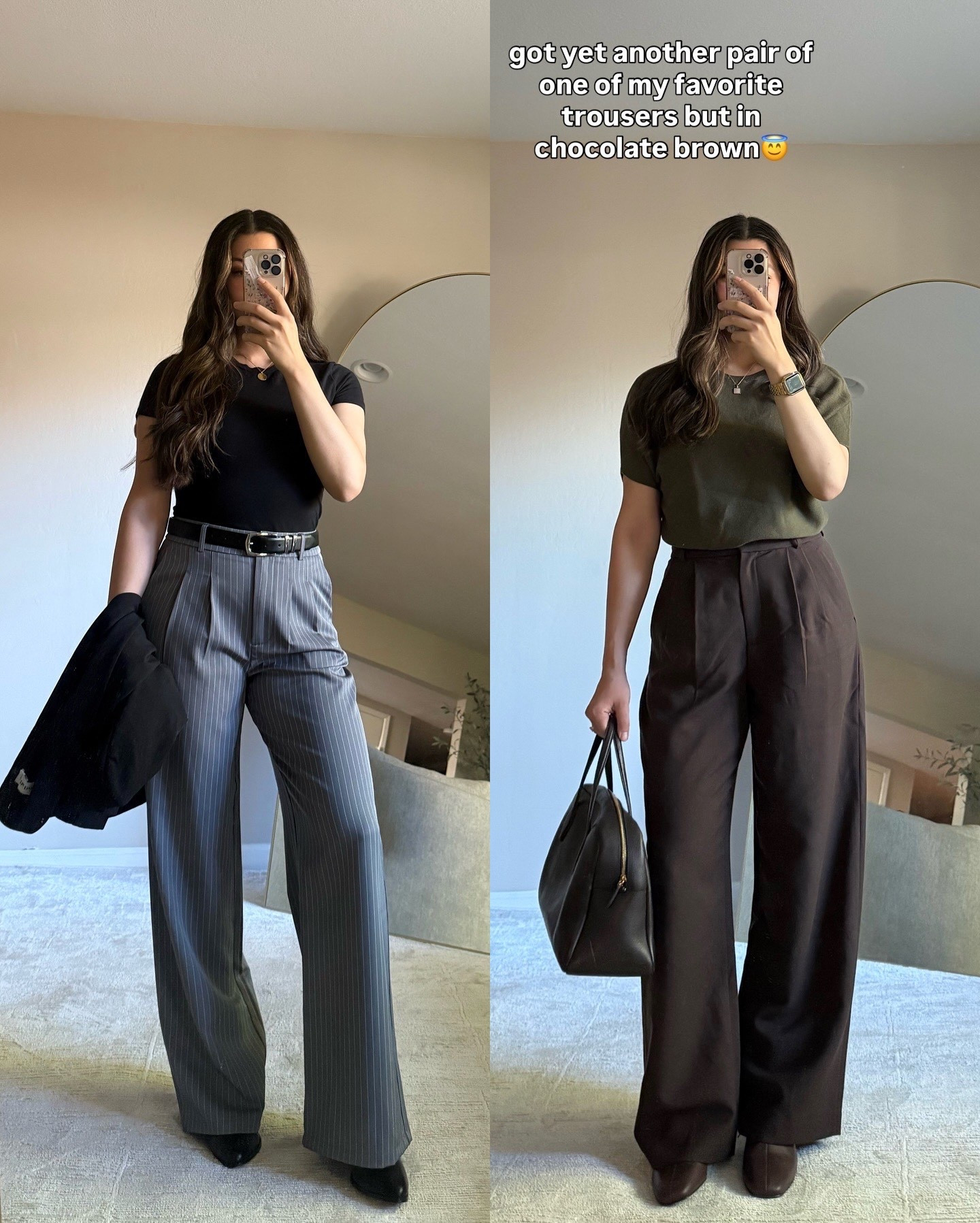 Office outfit - business casual / professional 

Outfit on left: 
• trousers - princess Polly, size 6 - these run super long 
• top - abercrombie, size small 
• shoes - linked exact and similar 
• blazer - Amazon  

Outfit on right: 
• top - quince, size xs, sized down 
• trousers - abercormbie, size 27 curve love
• bag - old Madewell 
• boots - linked, tts 

#workwear #officewear #teacheroutfits #sneakers #comfyofficeoutfits #officeoutfit 

#LTKWorkwear