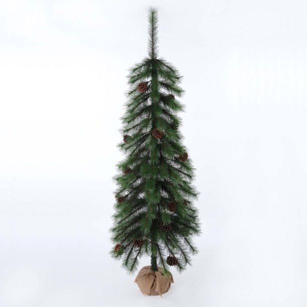Holiday Time 5-Foot Artificial Christmas Parsons Pine, with Burlap Base - Walmart.com | Walmart (US)