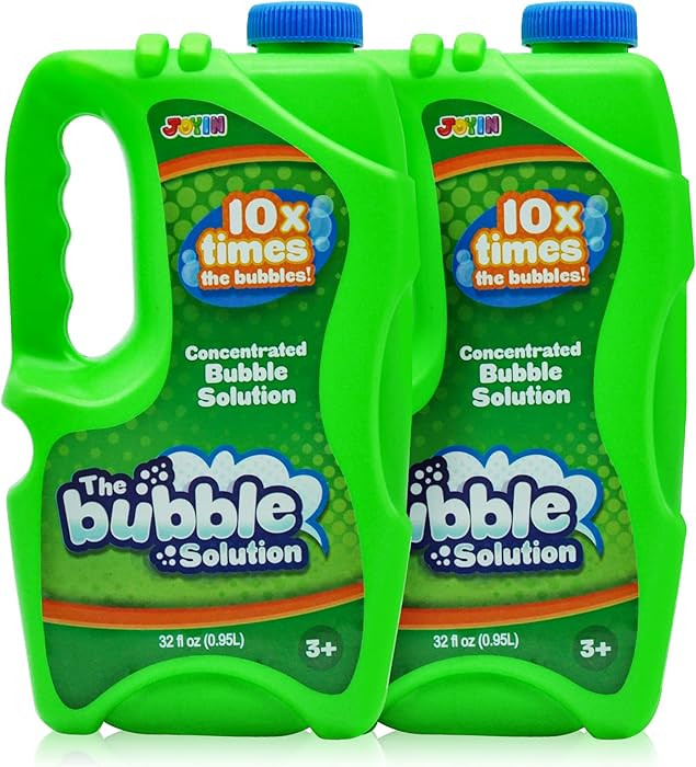 JOYIN 2 Bottles Bubbles Refill Solutions 64 oz (up to 5 Gallon), Concentrated Solution for Bubble... | Amazon (US)
