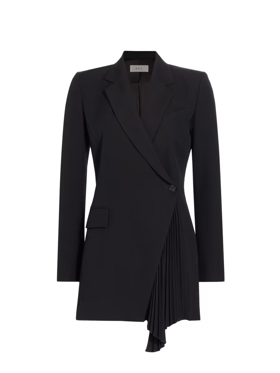Juliet Pleated Blazer Minidress | Saks Fifth Avenue