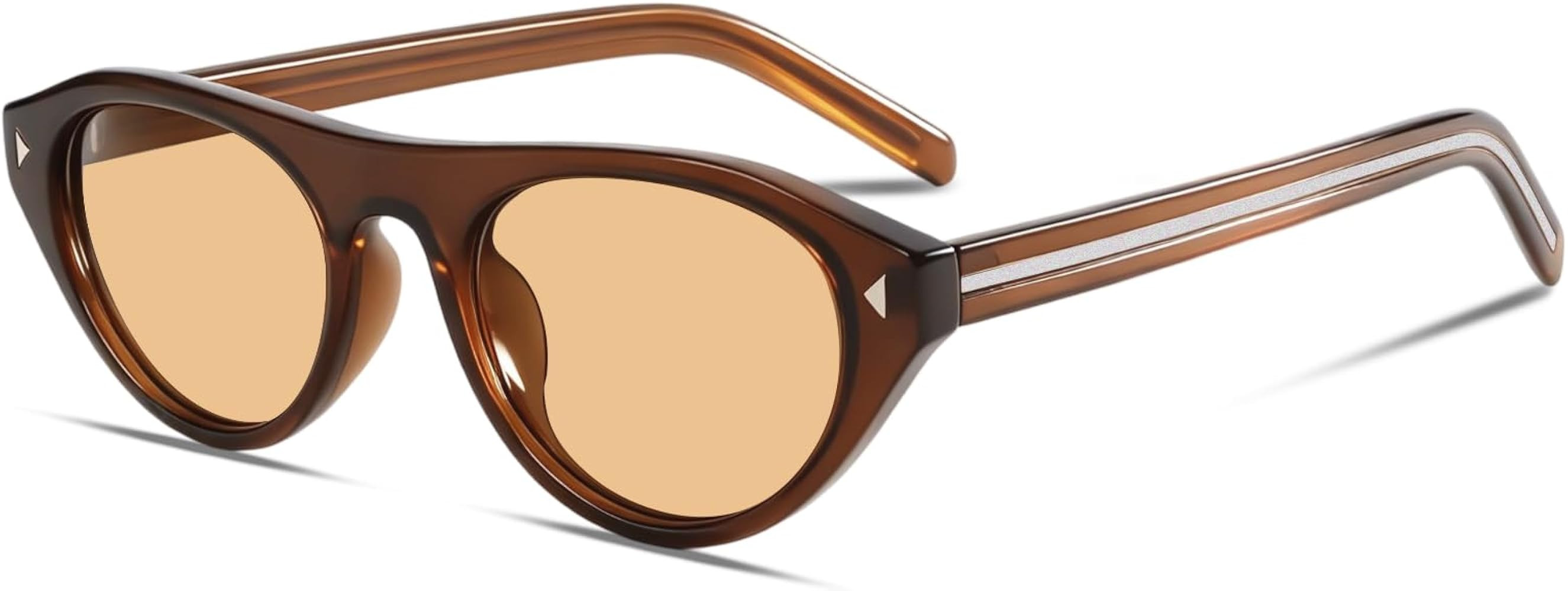 TYA Retro Oval Sunglasses for Women Men Trendy Narrow Shades Vintage Cat Eye UV400 Protection Sun... | Amazon (US)