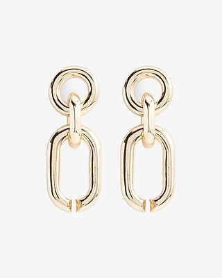Interlocking Oval Chain Link Drop Earrings | Express
