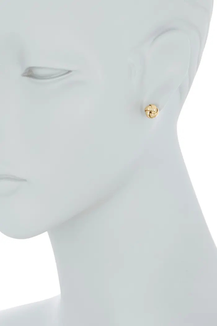 14K Gold Plated Sterling Silver Knot Stud Earrings | Nordstrom Rack