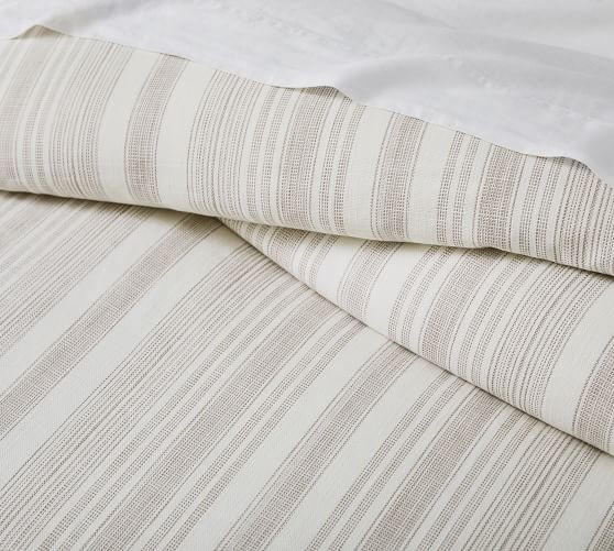 Hawthorn Striped Cotton Duvet Cover | Pottery Barn (US)