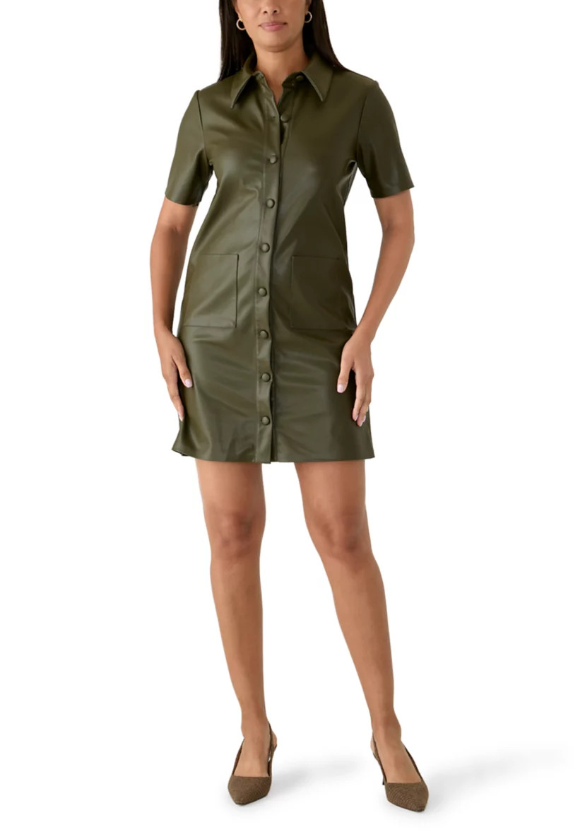 Women's Short Sleeve Collar Dress | Belk