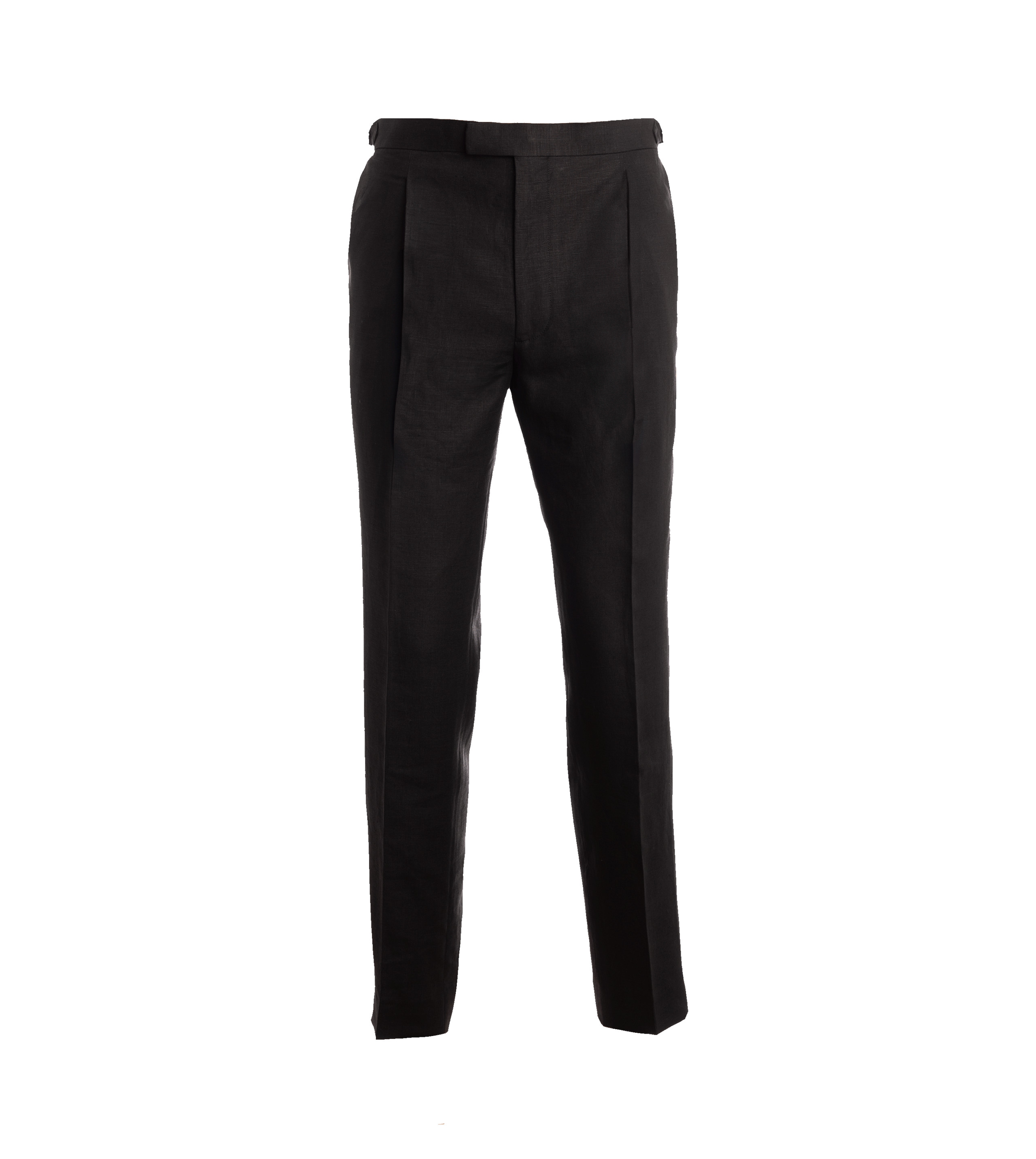 Black Solid Linen Suit Pants | He Spoke Style