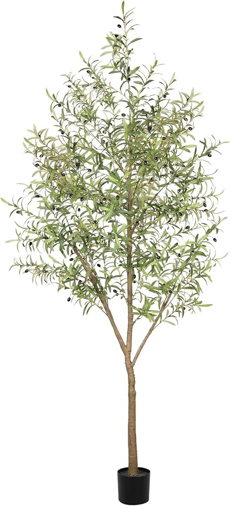 Olive Tree 8ft (96") - Olive Trees Artificial Indoor with Natural Wood Trunk and Lifelike Fruits ... | Amazon (US)