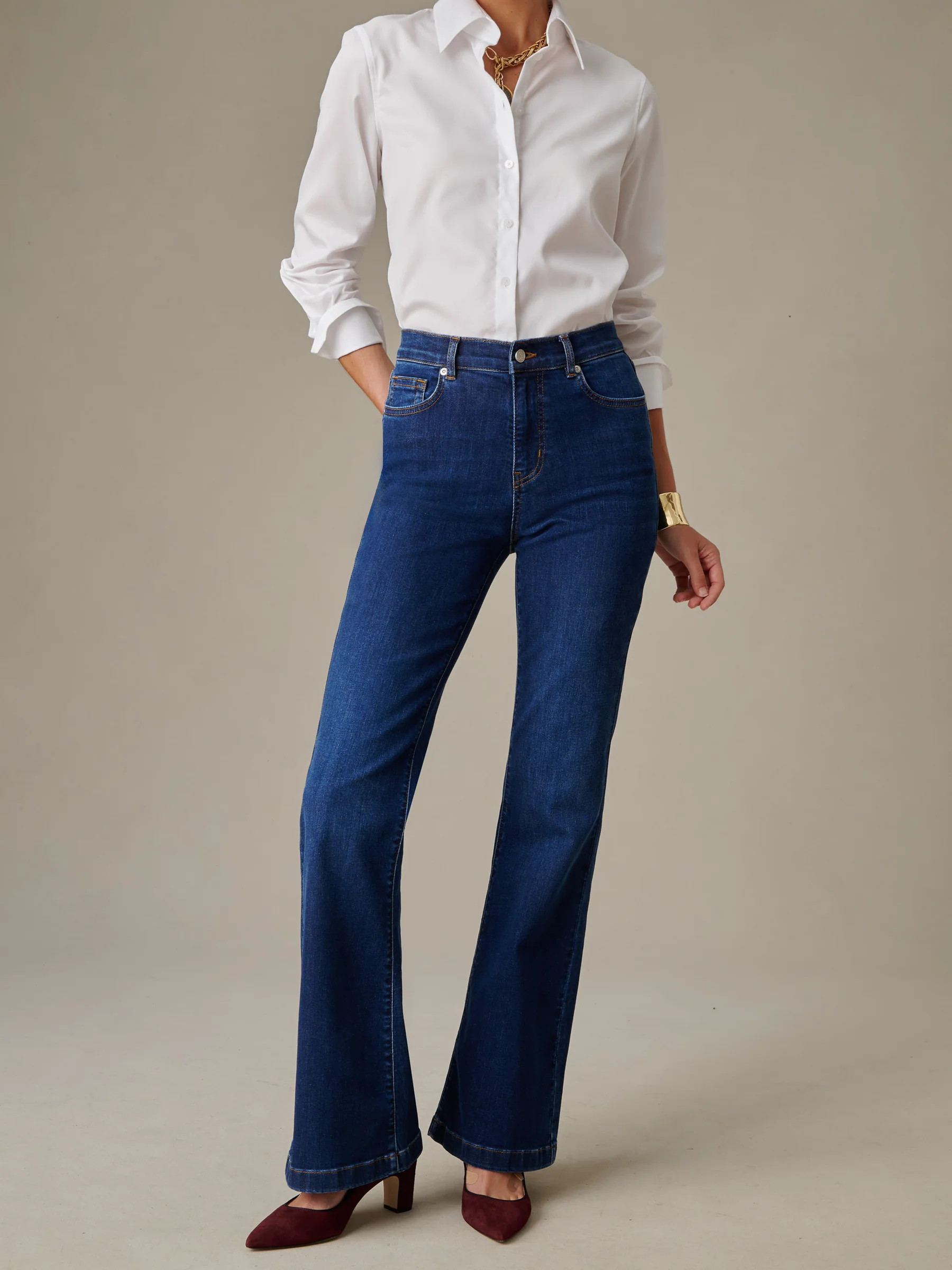 Dk_Denim Solid Domino Jeans | Women's Pants | J.McLaughlin | J.McLaughlin
