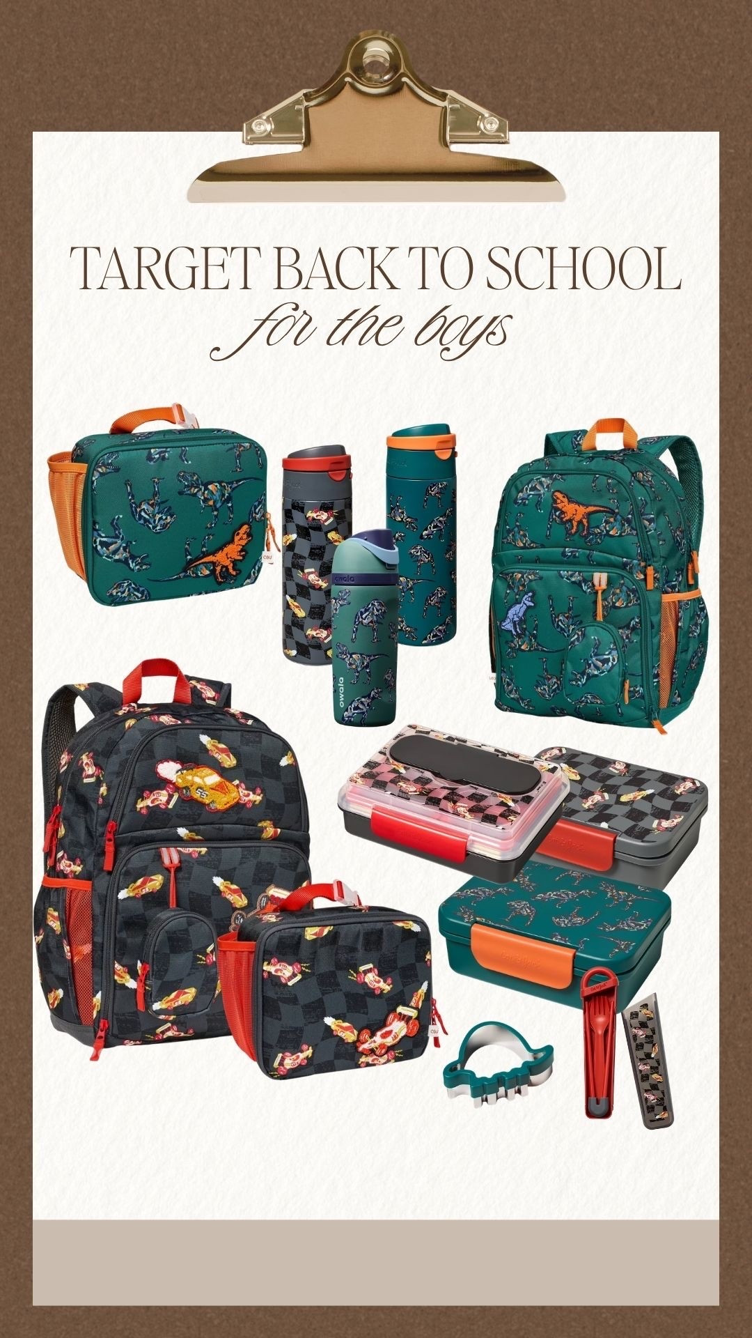 Affordable Target back to school finds for boys. 🎒 Matching backpacks, lunch boxes and water bottles in the cutest dinosaur and race car prints. Perfect for stocking up before the school year starts!

#targetbacktoschool #targetfinds #targetstyle #backtoschoolfinds #backtoschoolstyle #boysbackpack #boysschoolstyle #schoolsupplies #lunchbox #affordablefinds

#LTKmomlife #LTKU #LTKKids