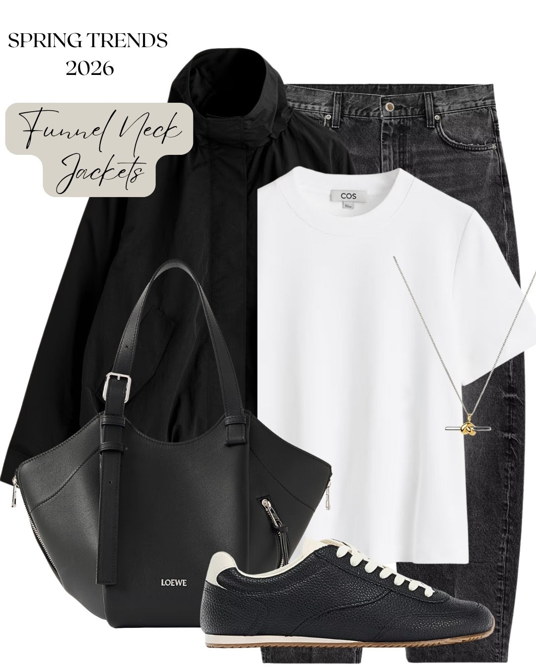 Spring Fashion Trends 2026 - funnel neck jackets - classic monochrome outfit idea 

#LTKeurope #LTKbag #LTKstyletip