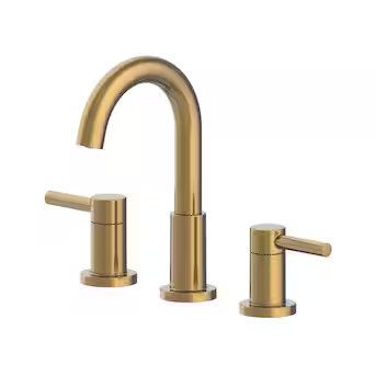 allen + roth Harlow Brushed Gold Widespread 2-Handle WaterSense Bathroom Sink Faucet with Drain | Lowe's