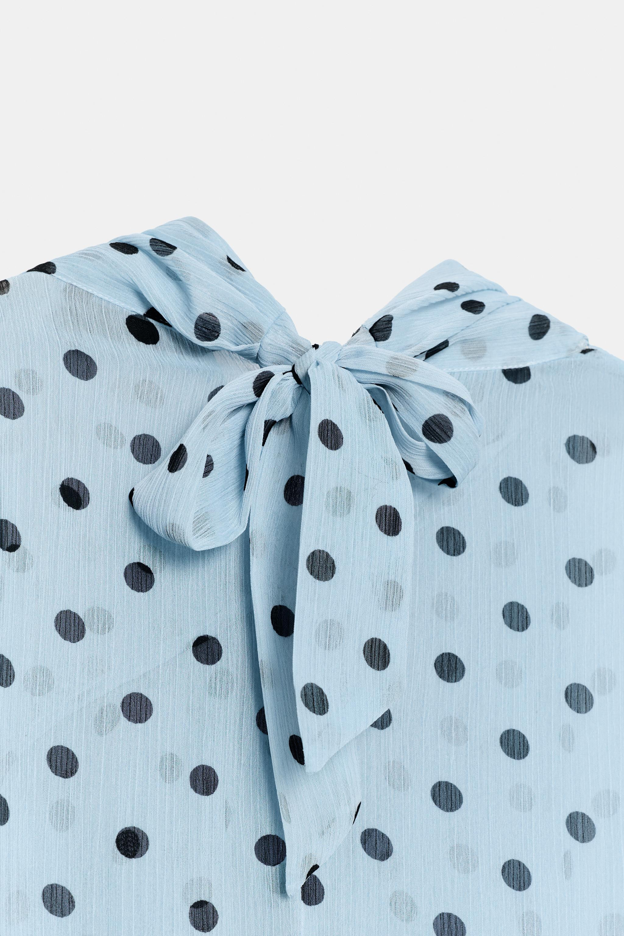 SEMI-SHEER DOT PRINT SHIRT | Zara AU