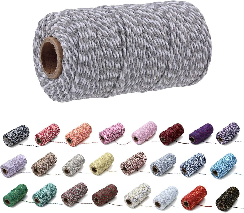 1 Roll 2mm 109 Yard Colourful Cotton Cord Bakers Twine DIY Crafts Gift Wrapping Christmas Wedding... | Amazon (US)