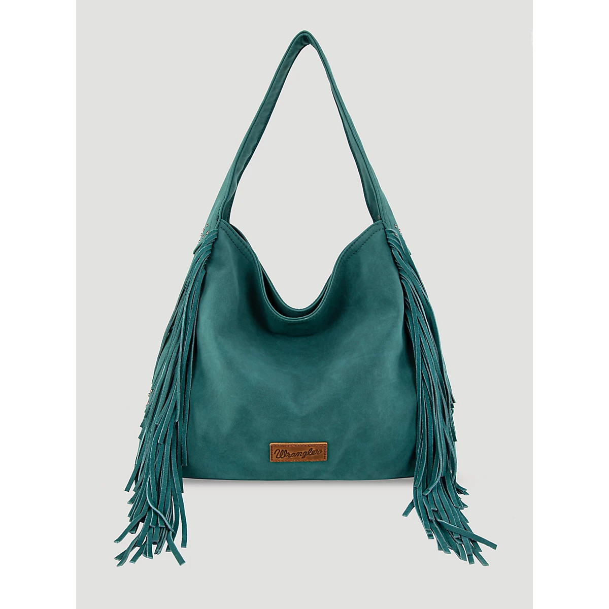 Boho Fringe Suede Bag in Turquoise | Wrangler