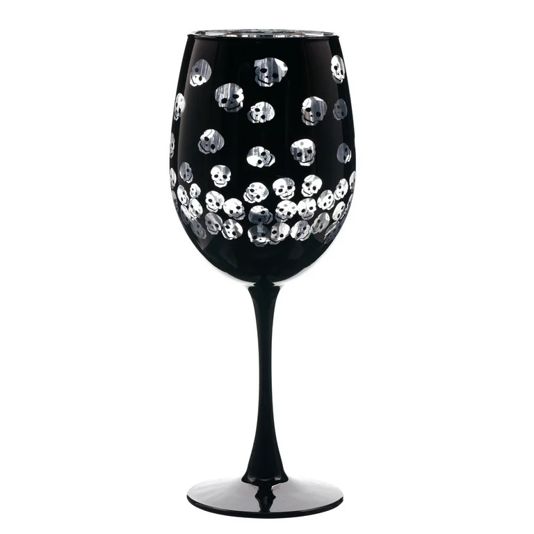 Way to Celebrate Halloween Two Tone Wine Glass Skulls - Walmart.com | Walmart (US)