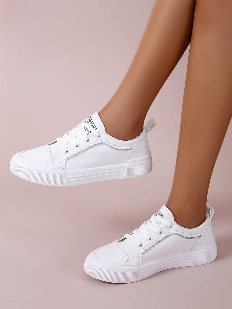 Minimalist Lace-up Front Skate Shoes | SHEIN