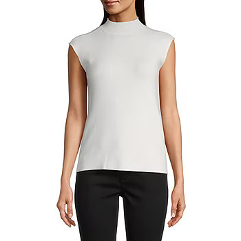 Worthington Womens Mock Neck Sleeveless Pullover Sweater | JCPenney