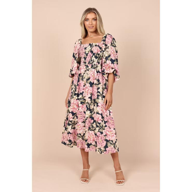 Petal and Pup Womens Primadona Shirred Midi Dress | Target