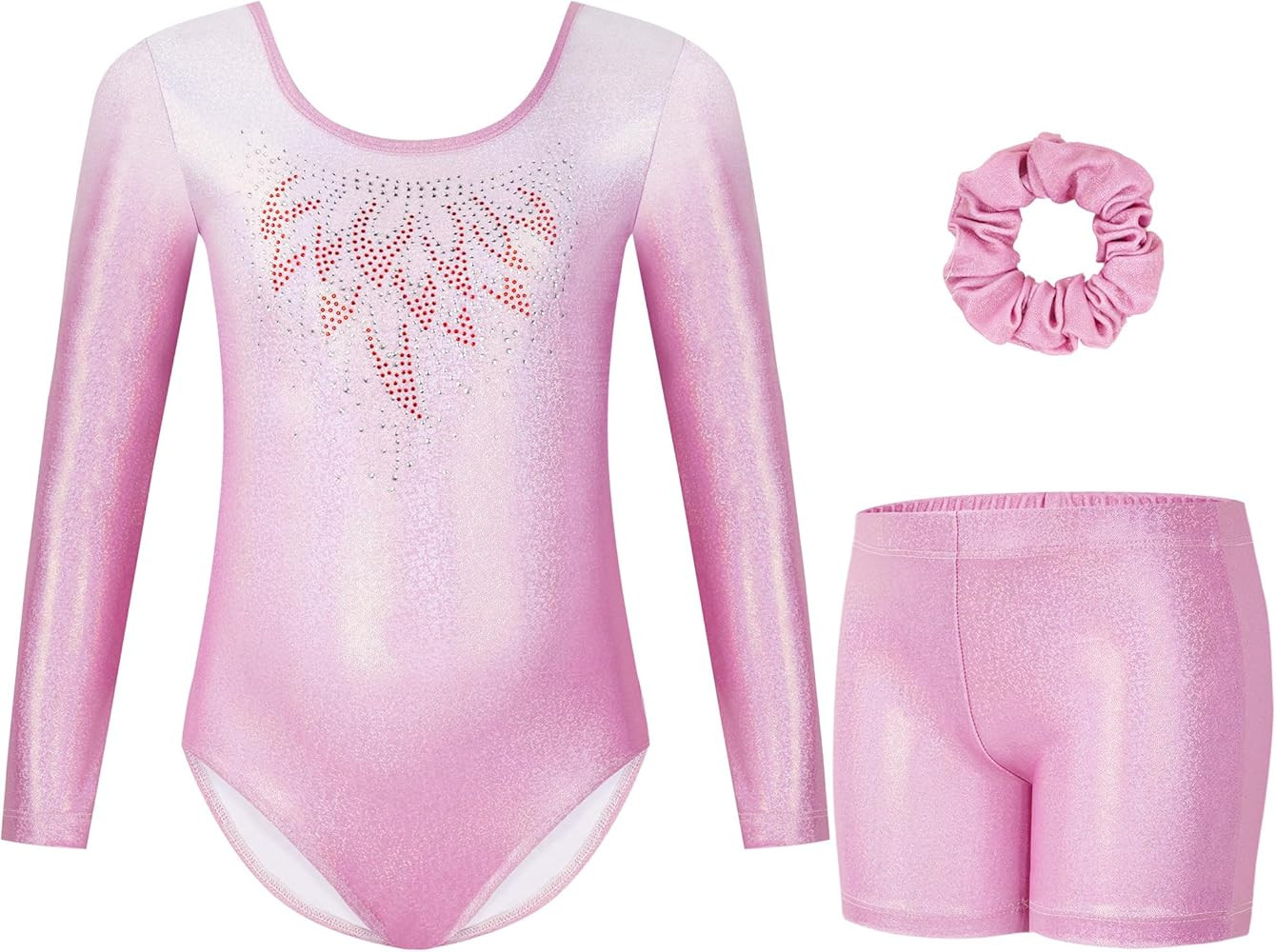 Gogokids Gymnastics Leotards for Girls Long Sleeve Sparkly Rhinestone Dance Unitards Biketards wi... | Amazon (US)