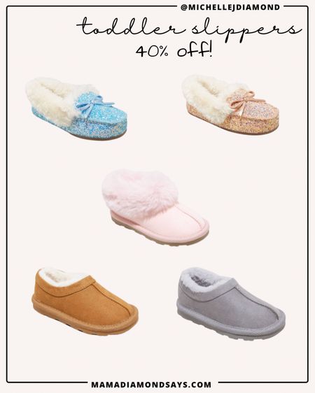 toddler slippers currently 40% off.. sizes are selling out quickly! 

#LTKsalealert #LTKSeasonal #LTKkids