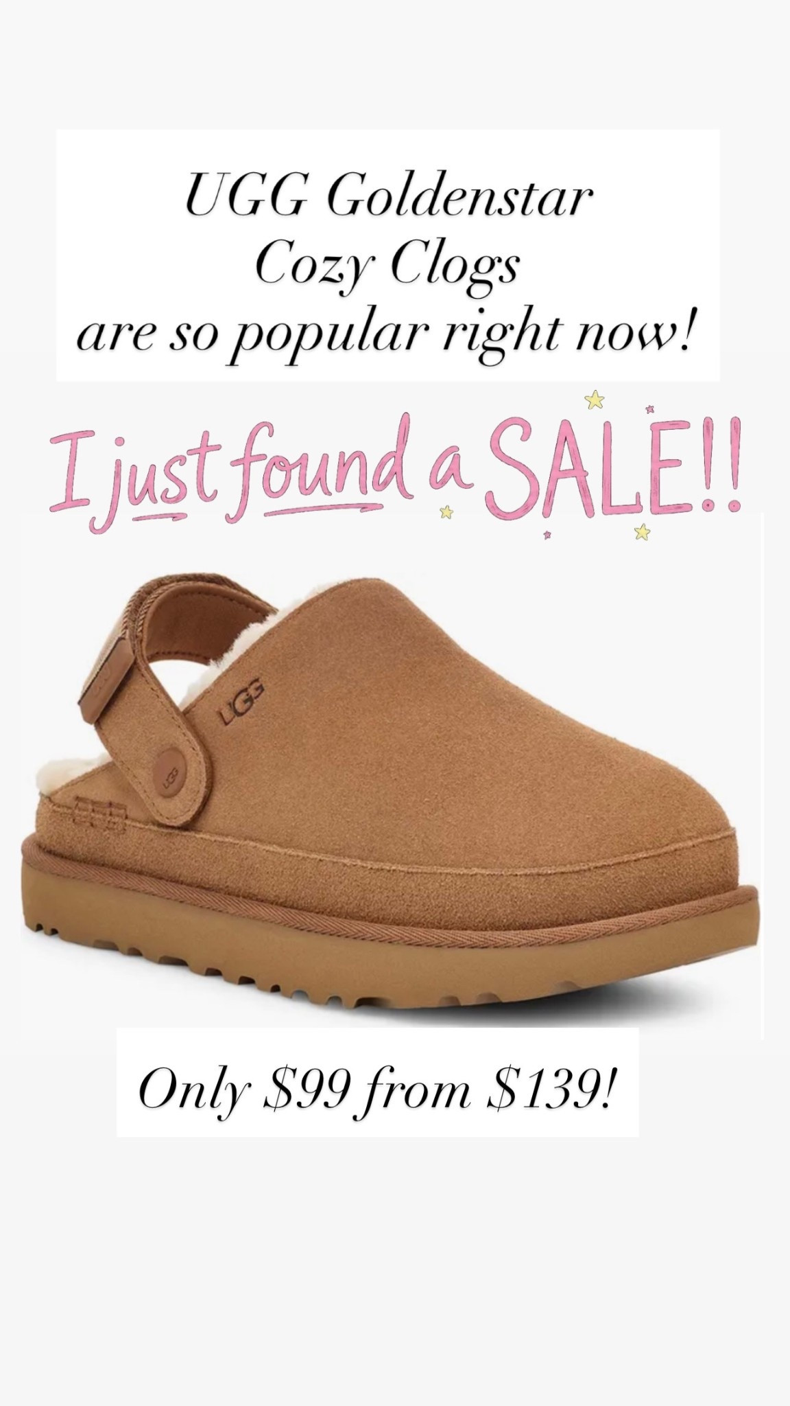 UGG Goldenstar Cozy Clog SALE 

#LTKootd #LTKSaleAlert