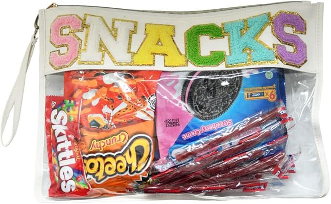 OVENKEI Preppy Stuff for Teen Girls Preppy Things Makeup Bag, Clear Snacks Bags with Wrist Strap | Amazon (US)