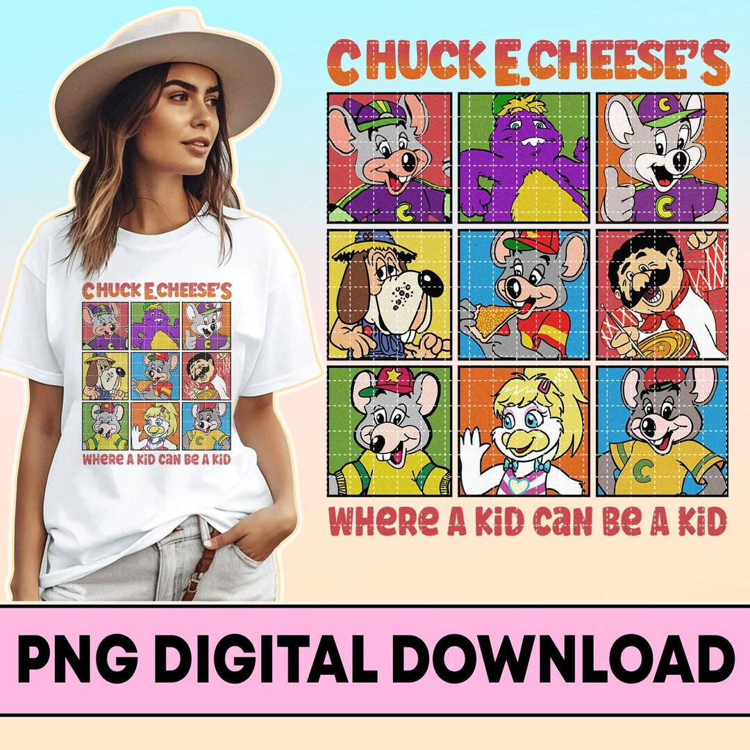 Chuck E Cheese Where A Kid Can Be A Kid Png Chuck E Cheese - Etsy | Etsy (US)