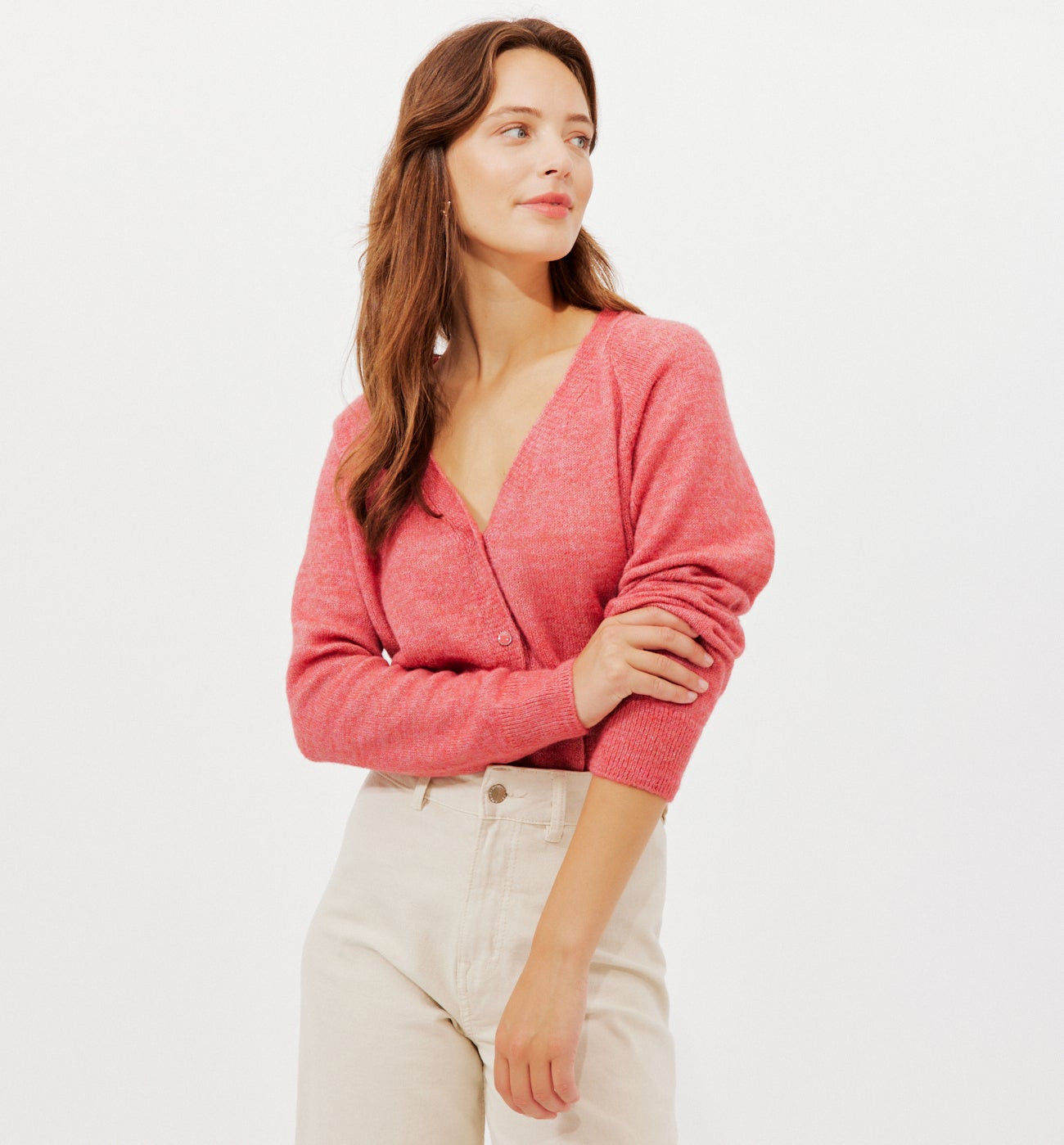 Pull / Gilet recto verso Femme - Rose | Promod (FR)