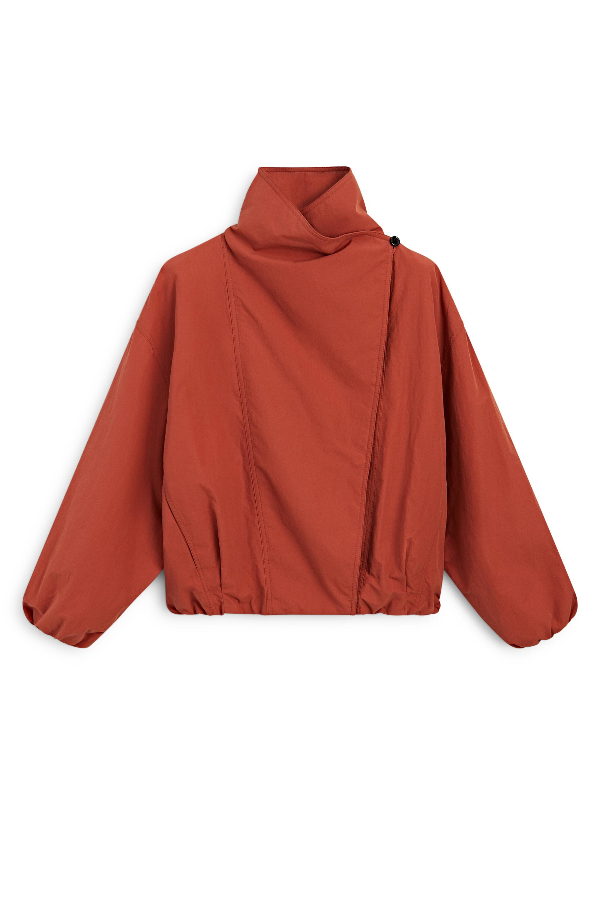 Quilted bomber jacket with side button - PINK | Massimo Dutti UK