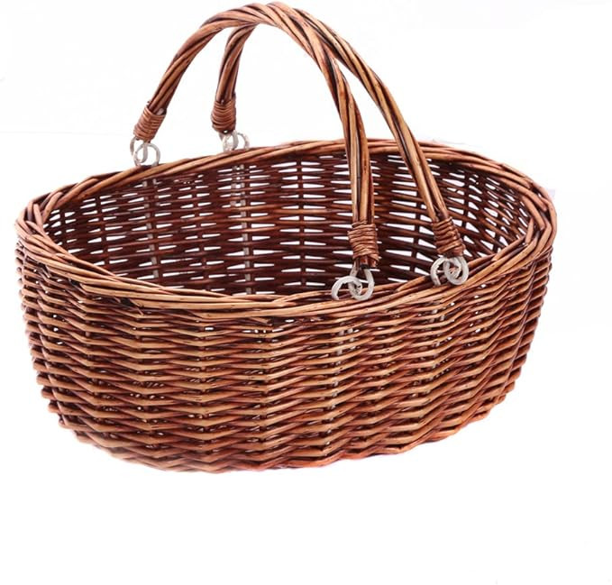 Wicker Picnic Baskets with Handles.Kingwillow. (Brown) | Amazon (US)