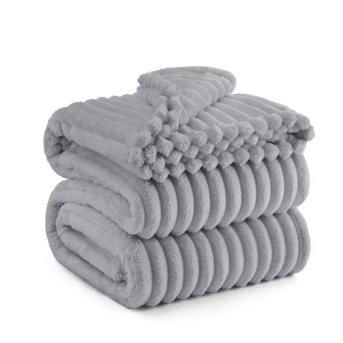 Bedsure Twin/Twin XL Plush Blanket Light Gray | Target