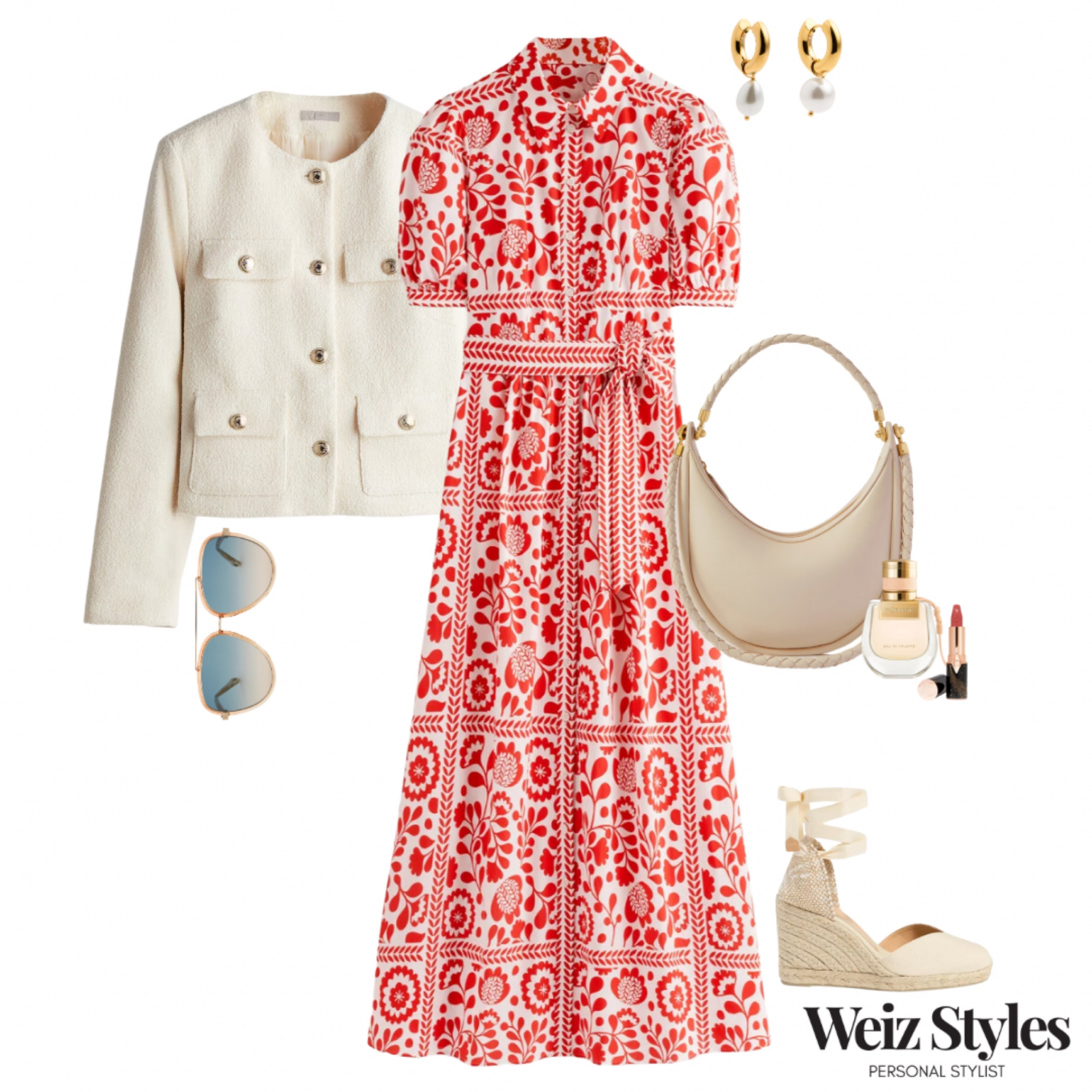 This gorgeous red and white print dress is an absolute winner for the fab sunny weather ☀️ styled with chic cream and gold accessories for a sophisticated edge ✨ don’t forget your red lippy 💄

Head to www.weizstyles.com to find out how I can help you on your style journey 💃🏻

Louise x

Personal stylist, styling, ootd, neutral aesthetic, London, Weiz styles, shopping, outfit of the day, uk, confident, handbag, bag, perfume, fragrance, lipstick, lip, elevate you style, feel good, flat lay, shopping, high street, designer, ltk, dress, floral, print, aop, all over print, feminine, sophisticated, chic, classic, elegant, colour, maxi dress, belt, sunglasses, jacket, boxy, gold, cream, buttons, earrings, pearls, gold, espadrilles, pearl, Chanel, summer, stylish, trendy, trenddy

#LTKstyletip #LTKuk #LTKsummer