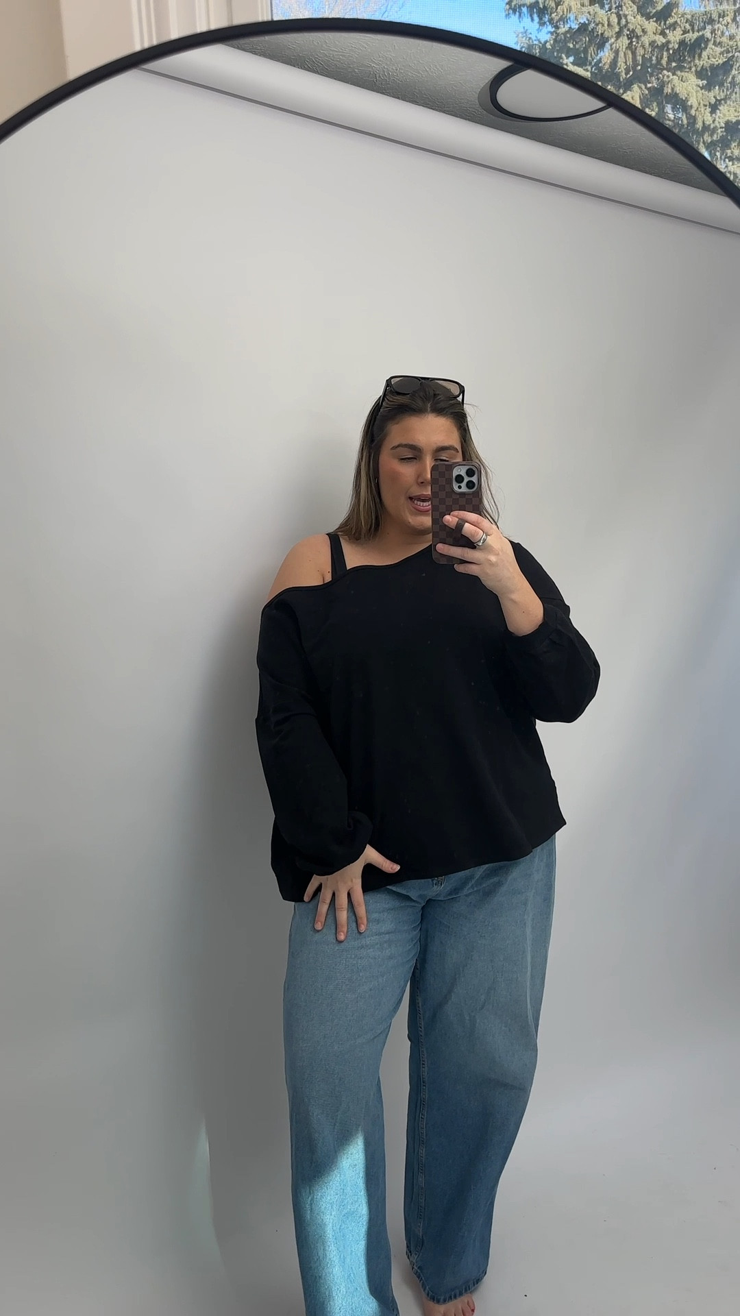 My fav look baggy on baggy rn ! Size 3 in top (ordered bigger for bigger look) size 2 in tank. Size 18 pants 

#LTKPlusSize #LTKHome #LTKMidsize