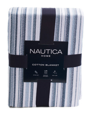 Cotton Yard Dyed Stripe Coastal Blanket | Bed & Bath | Marshalls | Marshalls
