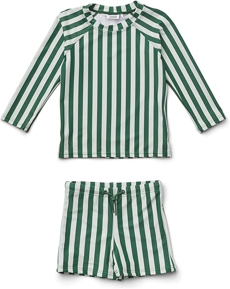 Toddler Boys Two Piece Swimsuit Rash Guard Set Long Sleeve Swim Shirt Swim Trunks& Shorts Bathing... | Amazon (US)